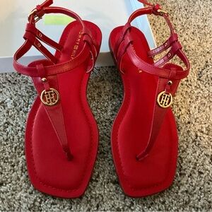 Tommy Hilfiger Red Jerika Sandals